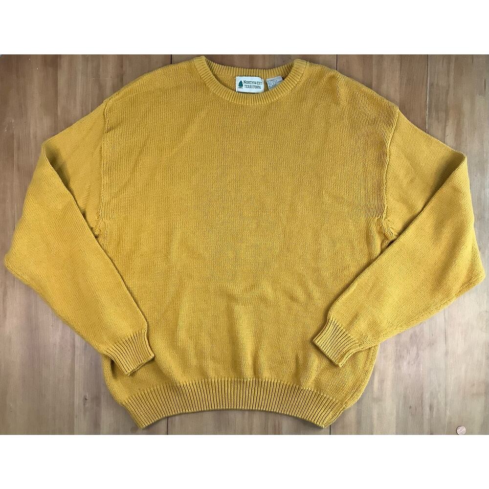 Northwest Territory Size L Yellow Cotton Sweater
